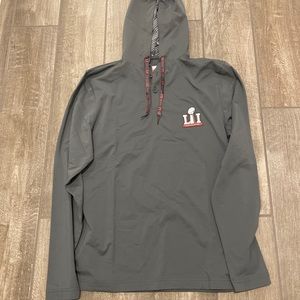 Super Bowl LI Gray Hoodie, HTX, Size Small, Patriots Vs Falcons